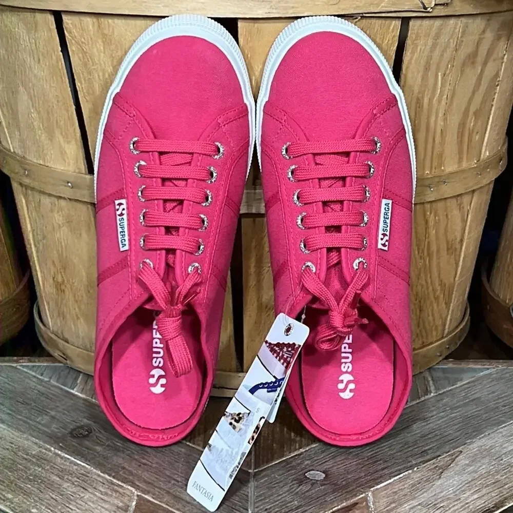 Superga 2288 VCOTW Fantasia Collection Pink Canvas Mule Sneakers Women 9.5
